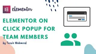 How to make Elementor On Click PopUp for team members page in WordPress