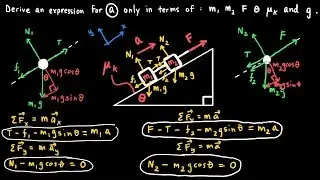 Two Connected Blocks on an Inclined Plane with Friction Example