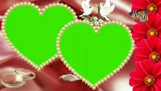 Wedding green screen effects love heart animation HD video