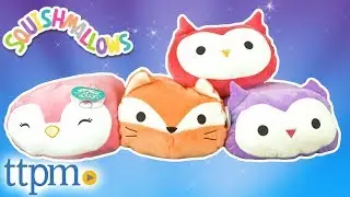 Stackable Squishmallows Owl, Fox, and Penguin from Kellytoy