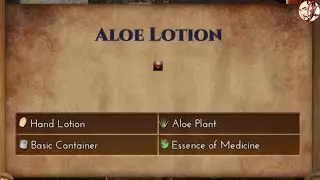 Aloe  Lotion Craft recipe for Angel Crafting! The Genesis Order