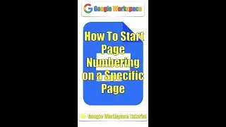 How to start page numbering on a specific page?