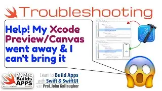 Swift Troubleshooting: Get the Xcode Preview Canvas Back