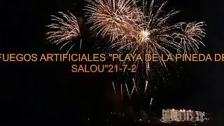 FUEGOS ARTIFICIALES EN LA PLAYA DE LA PINEDA 21-7-2018