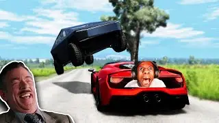 Tesla CyberTruck Funny Moments 🤣 [BeamNG.Drive]