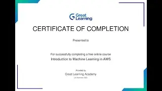 Introduction to Machine Learning in AWS online course with certificate from 