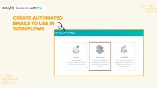 How to create automated emails to use in workflows in HubSpot