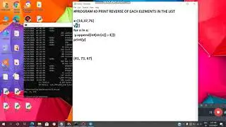 PYTHON:PROGRAM TO PRINT REVERSE OF EACH ELEMENTS IN THE LIST/VL INFOTECH