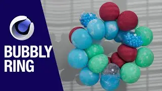 Bubbly Ring with Cinema 4d Cloth Simulation and Mograph Dynamics