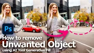 Photoshop How to remove unwanted objects from photo using AI tool Generative Fill