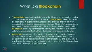 What is a Blockchain.