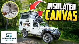 Sewing Insulated Pop Top Canvas - Dream Overland Jeep Camper Build Pt. 13