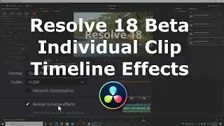 Resolve 18 Beta | Individual Clips with Timeline Effects