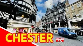 CHESTER ENGLAND | A walk through the City Centre Cheshire streets of Chester UK.