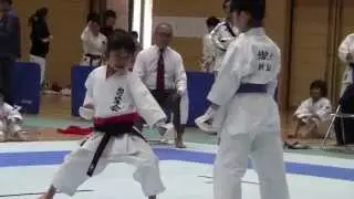 JKA Mahiro & Miyu kihon-ippon 協会県大会 万優＆美優組手決勝戦