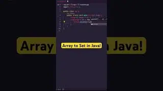 Convert Array to Set in Java! (ONE LINE!) #shorts #java #set #array #programming #coding