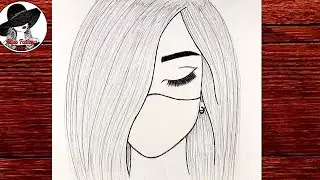 Как Нарисовать Девушку В Маске Очень Легко | Рисунки Карандашом | Miss Fatima - Art