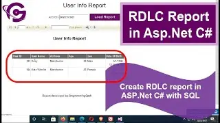 Asp net RDLC Report | Create RDLC Report in Asp net C# With SQL Step By Step