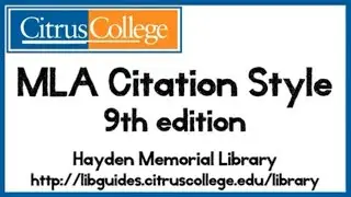 MLA Citation Style 9th edition HD