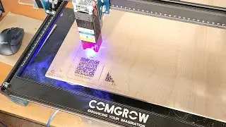 Laser Engraving a QR Code Sign #shorts