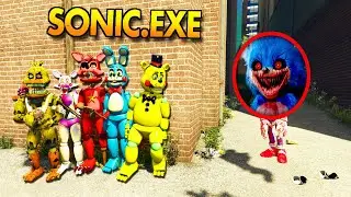 КАК КОШМАРНЫЕ АНИМАТРОНИКИ СПАСАЛИ МАНГЛ ОТ СОНИК EXE В ГТА 5 МОДЫ! SONIC EXE GTA 5 FNAF