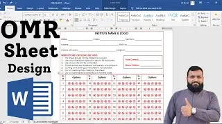 How to Create OMR Sheet in MS Word | Optical Mark Recognition | OMR Answer Sheet Design in MS Word