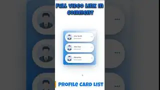 User Profile List using HTML & CSS | #profile #profilecard #html #css