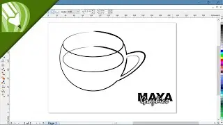 How to create cup in coreldraw | Clipart design in coreldraw | Artistic media tool in coreldraw