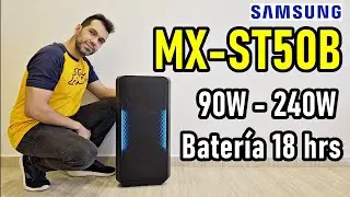 SAMSUNG MX-ST50B: TORRE DE SONIDO CON BATERÍA DE HASTA 18 HORAS