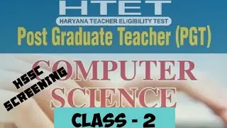 Htet 2020 // online class for htet pgt computer science and HSSC screaning