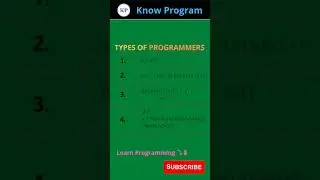 Types of Programmers 👨‍💻.  | #shorts #programmer #knowprogram