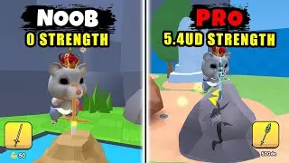 I STARTED AS A NOOB And Defeated A Bosses in Pull a Sword Simulator (Roblox)!