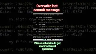 How to overwrite last commit message |git amend command 