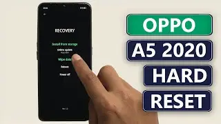 How to Hard Reset OPPO A5 2020 | OPPO A5 2020 Remove Pattern/Lock/Password/Wipe Data/Erase Storage✅