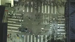 Authorities rush group in downtown LA after dispersal order