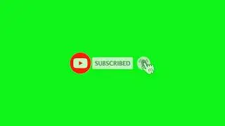 YouTube like subscribe bell icon buttons green screen | End Screen