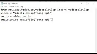 How to extract audio from video file in Python (Code) | Create song file from video