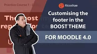 How to DISPLAY and EDIT the site FOOTER in the Boost theme using CSS for MOODLE 4.0