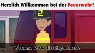 Learn German | Visit to the fire department | Dialogue in German with subtitles