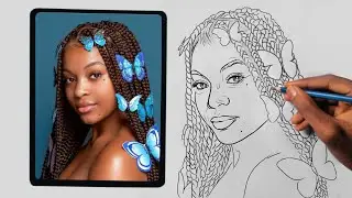 HOW TO DRAW a Face FREEHAND Portrait Tutorial