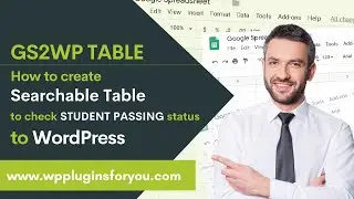 Create searchable table on WordPress directly from Google Sheet