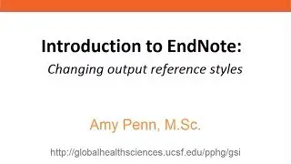 Introduction to EndNote - Importing References from PubMed