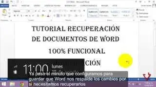 Recuperar cambios y documentos de Word 2013