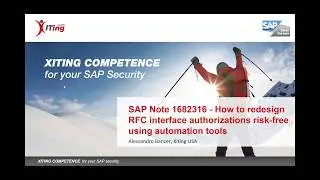 SAP Note 1682316 - How to redesign RFC interface authorizations risk-free using automation tools