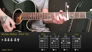 LP - Muddy Waters | Easy Guitar Lesson Tutorial with Chords/Tabs and Rhythm