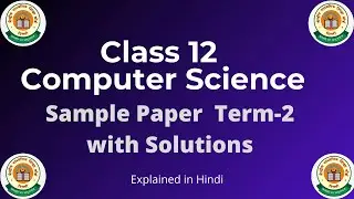 Class 12 computer science sample paper term 2 solutions  2022 Hindi