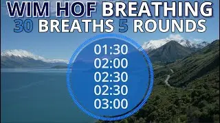 Wim Hof Guided Breathing Session - 5 Rounds 30 Breaths Extreme No Talking