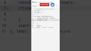 setInterval and clearInterval in Javascript #programmerd #shorts