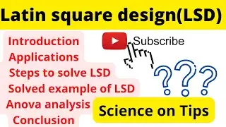 LSD(Latin square design) Full hand written notes with solved example #Biometrical genetics