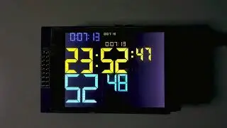 Arduino TFT LCD Virtual Seven Segment Clock Demo